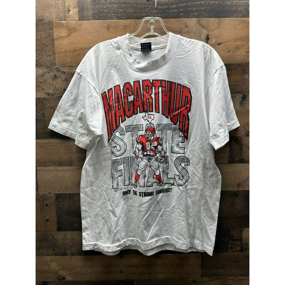 Fruit of the Loom Macarthur Only the‎ Strong Survive T-Shirt Size Large - Picture 1 of 3